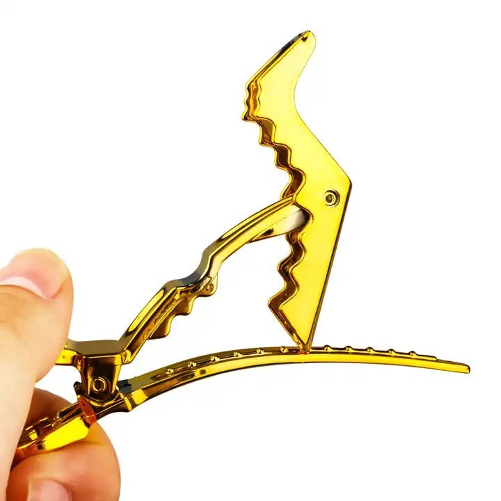 Professional Gold - Plated Crocodile Hair Clips 6pcs/pack
