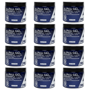 Alpha Hair Styling Gel 16oz (Black, White , Blue , Anti Gray Hair) - (12 Pcs)