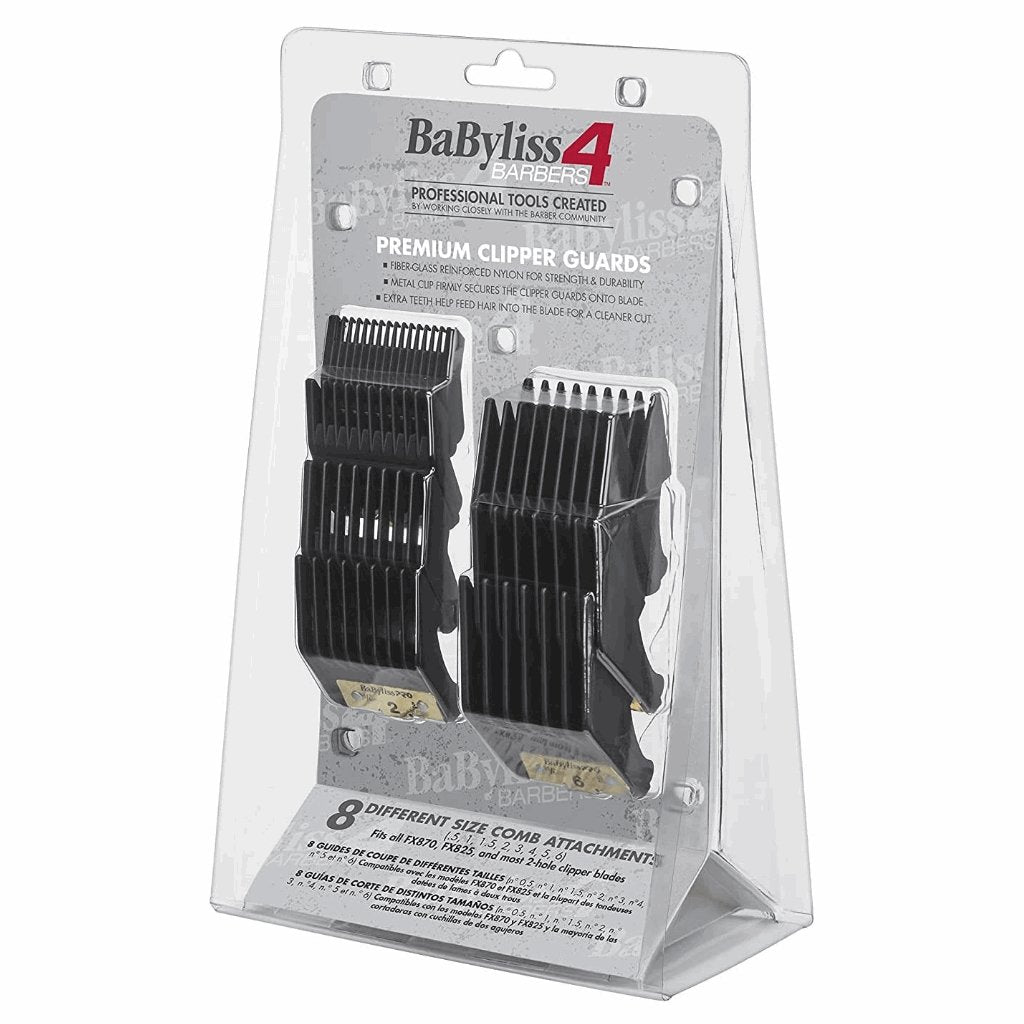 BaByliss 4 Barbers Premium Clipper Guards 8 Pcs Comb Set #FXPCG