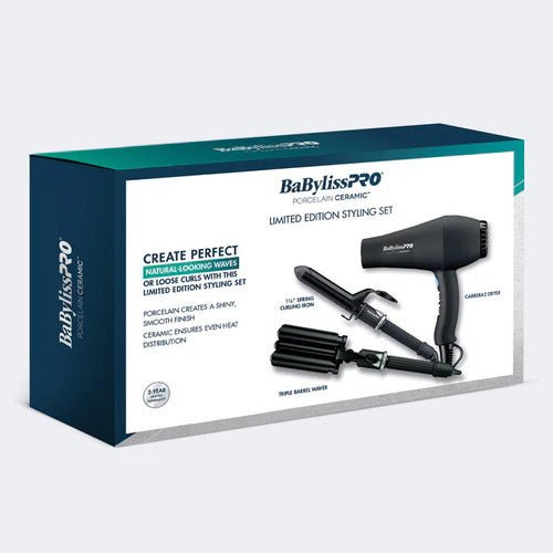 BaBylissPRO Dryer, Curling Iron & Triple Barrel Waver Set