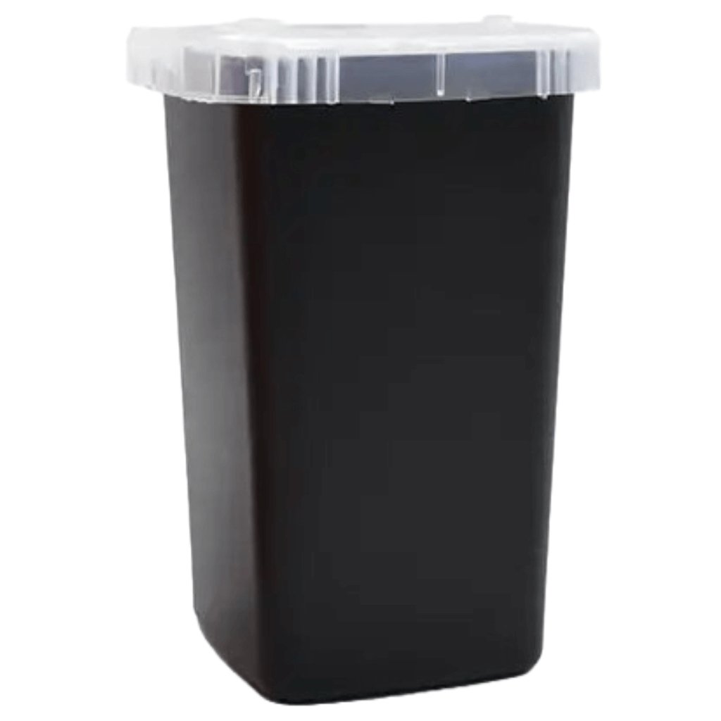 Barber Salon Disposable Razor Blade Container Trash Can (BLACK)
