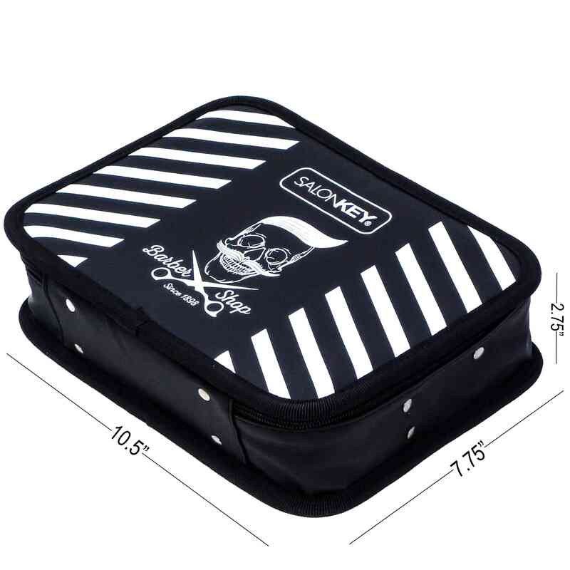 Barber Carrying Case Travel Size Barber Case Black & White