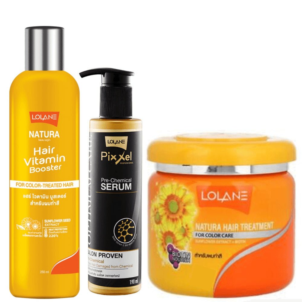 LOLANE Hair Vitamin Boost, Chemical Serum & Mask Bundle Set