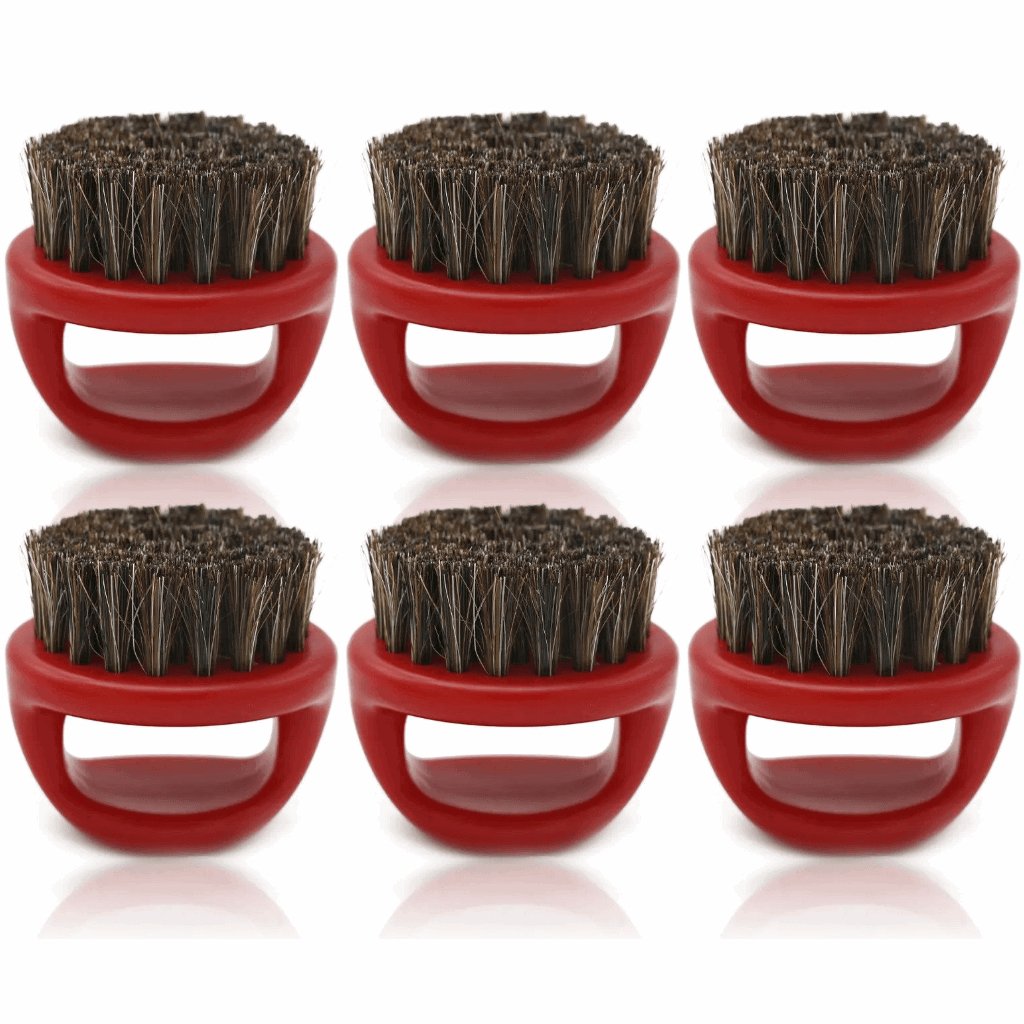6 Pieces Knuckle Brush, Circle Handle Comfortable Bristles, Finger Fade Brush