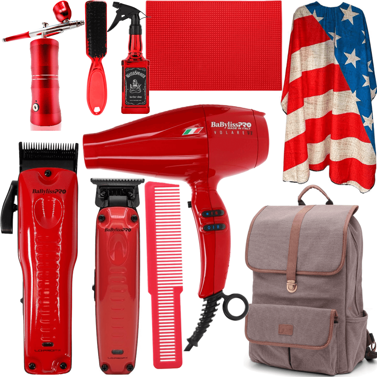 BabylissPRO Red LoPROFX Cordless Clipper FX825RI & Trimmer FX726RI