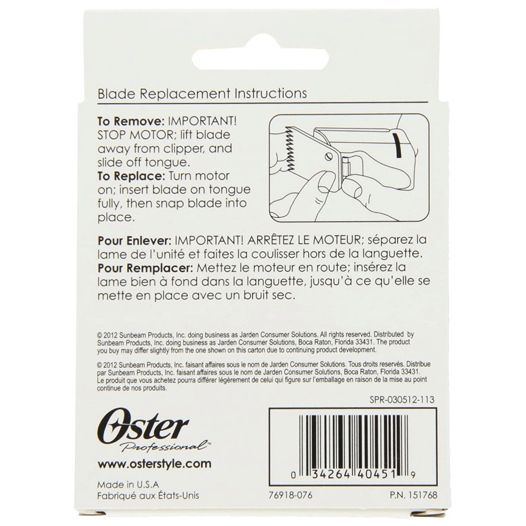 Oster Replacement Blade for Classic 76 | Star-Teq | Powerline | Outlaw, Size 1A 1/8" (3.2 mm) 76918-076