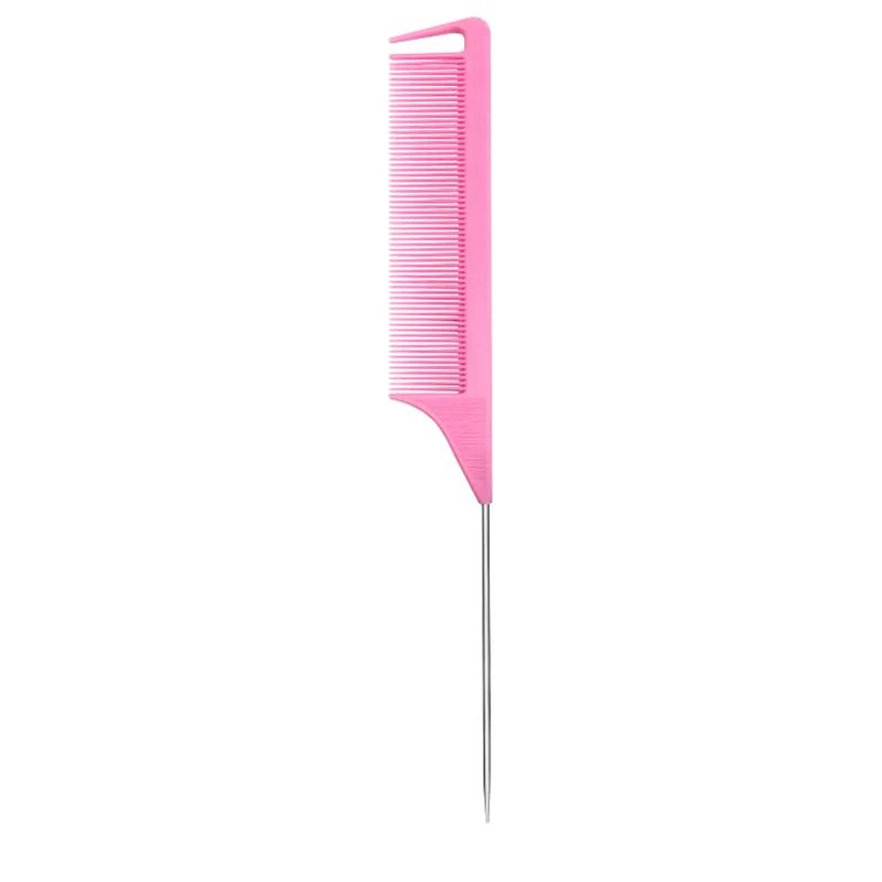 Premium Hair Style Rat Tail Anti - static Comb with Metal Pin