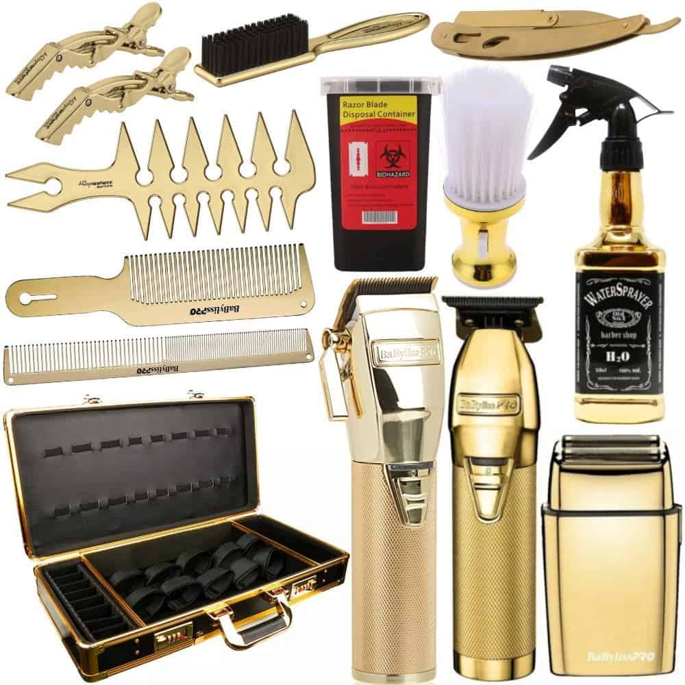 BaBylissPRO GoldFX Clipper Trimmer Shaver essentials Set