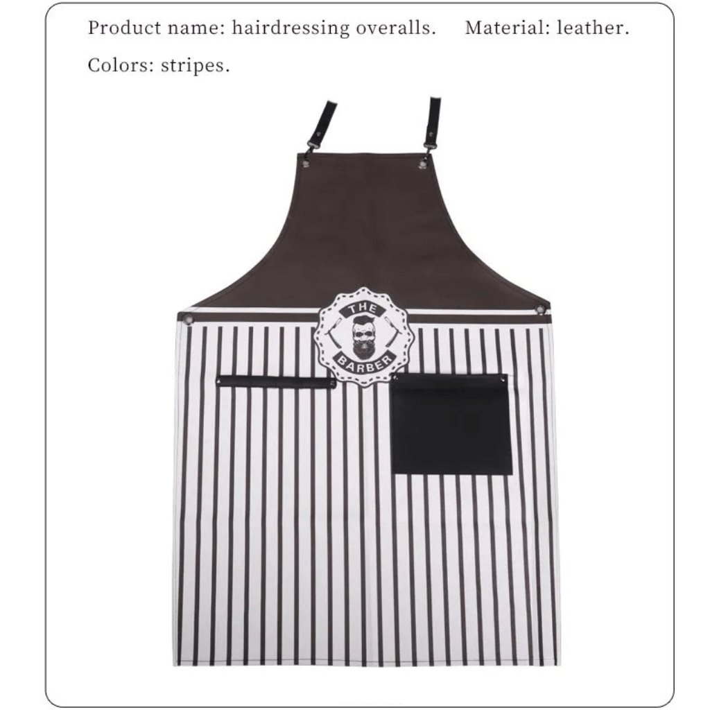 Fashion Apron Stripe Design Unisex Waterproof Hair Cutting Cape