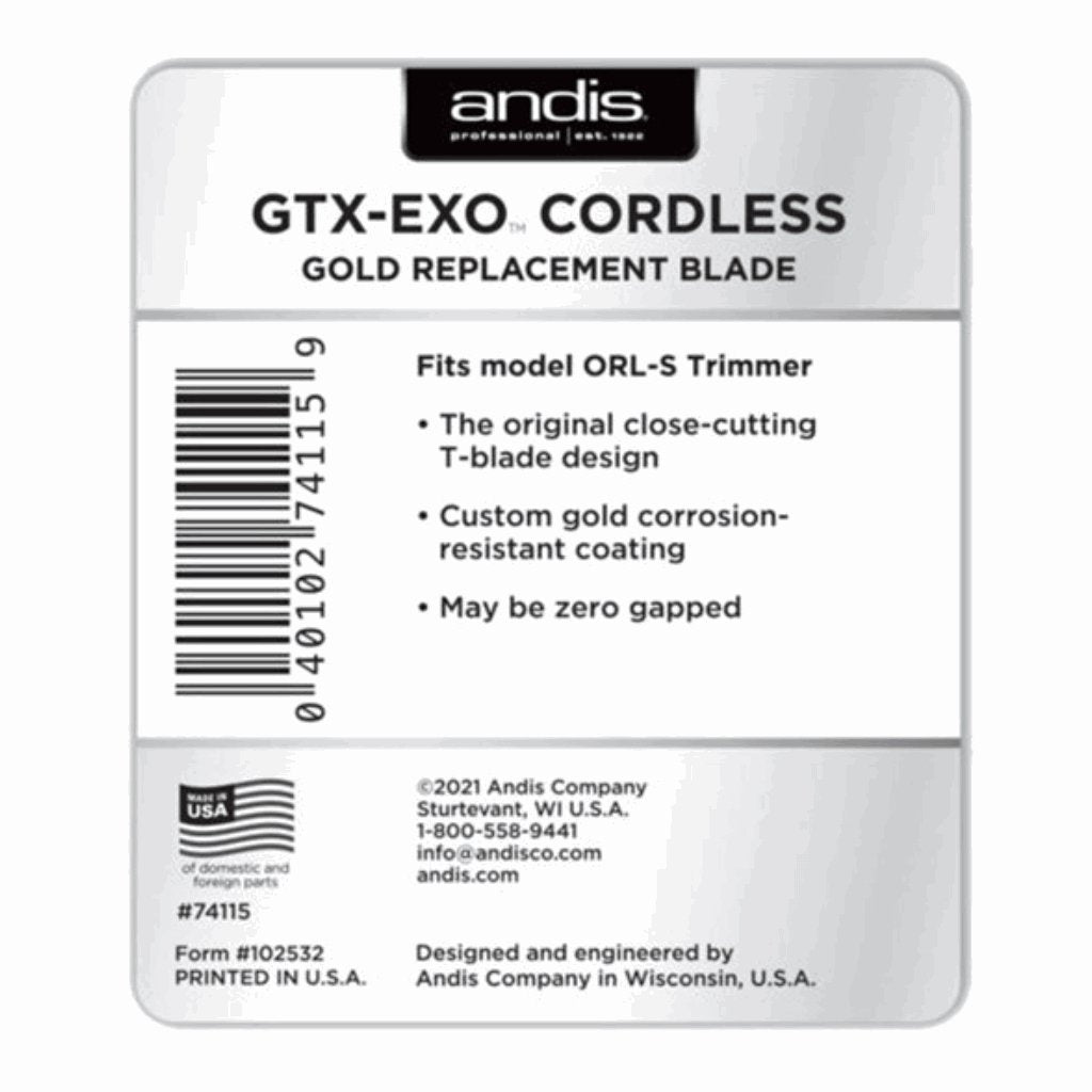 Andis GTX - EXO Cordless Gold Replacement Blade #74115