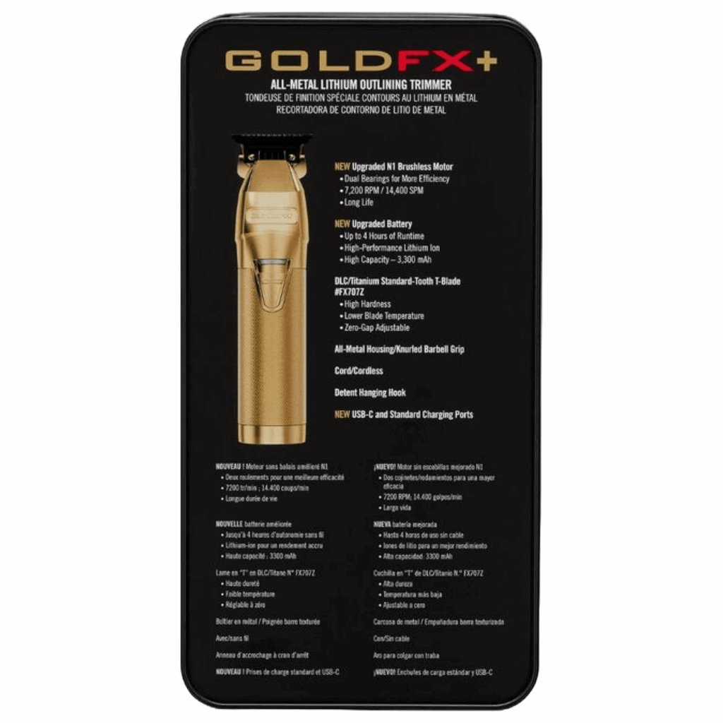 BaBylissPRO Barberology GOLDFX+ All - metal Lithium Outlining Trimmer FX787NG