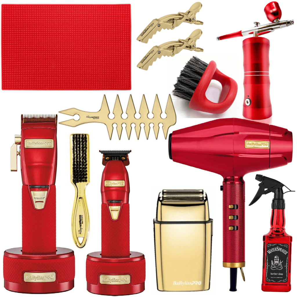 Babyliss LimitedFX Boost+ Collection with clipper, Trimmer & Charging Base Set - Red