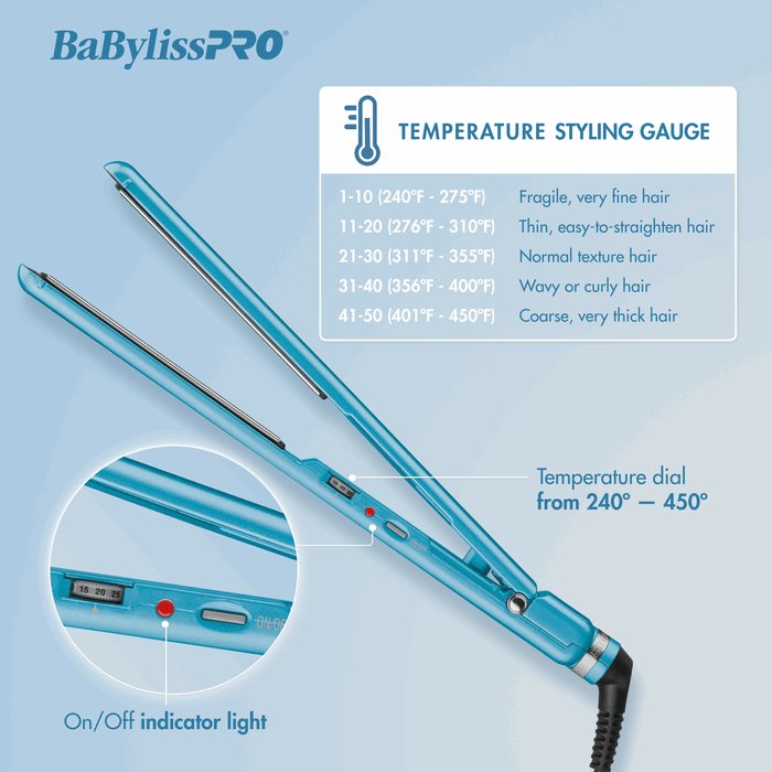 BaBylissPRO Nano Titanium™ 1½ " Ultra - thin Straightener #BNT4073TUC