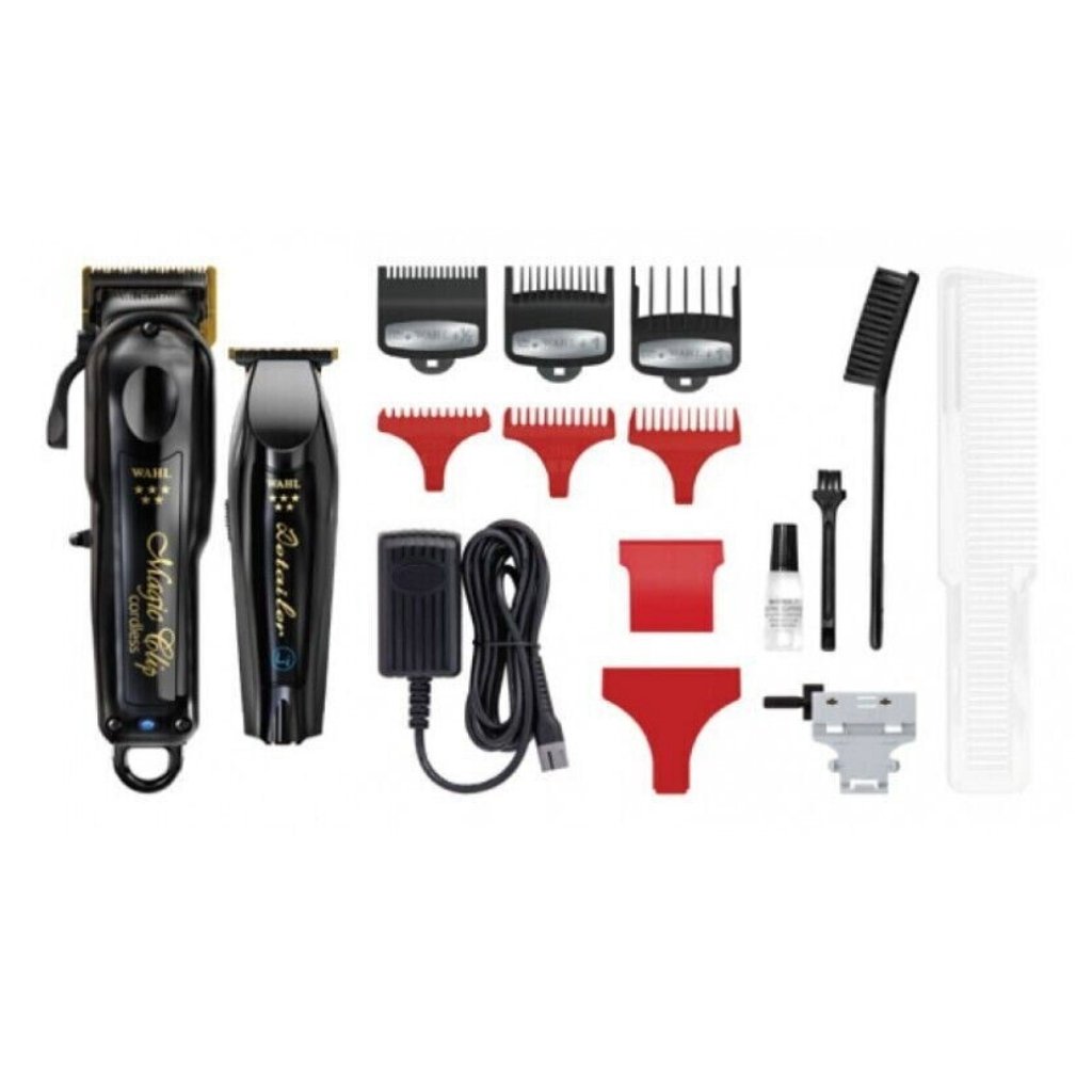 Wahl Cordless Barber Combo Black Magic Clip Clipper & Detailer Li Trimmer 3025397