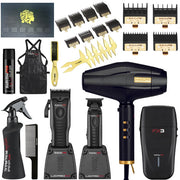 BaBylissPRO Luxury Combo Set Lo-PROFX Clipper #FX825 & Trimmer #FX726 & Charging Base & BlackFX Dryer 1875 & FX3 Shaver & Premium Clipper & Trimmer Guards & Apron & Spray Bottle & Clipper Comb & Fade Brush & Wide Tooth Comb & Clipper Spray & Barber Mat