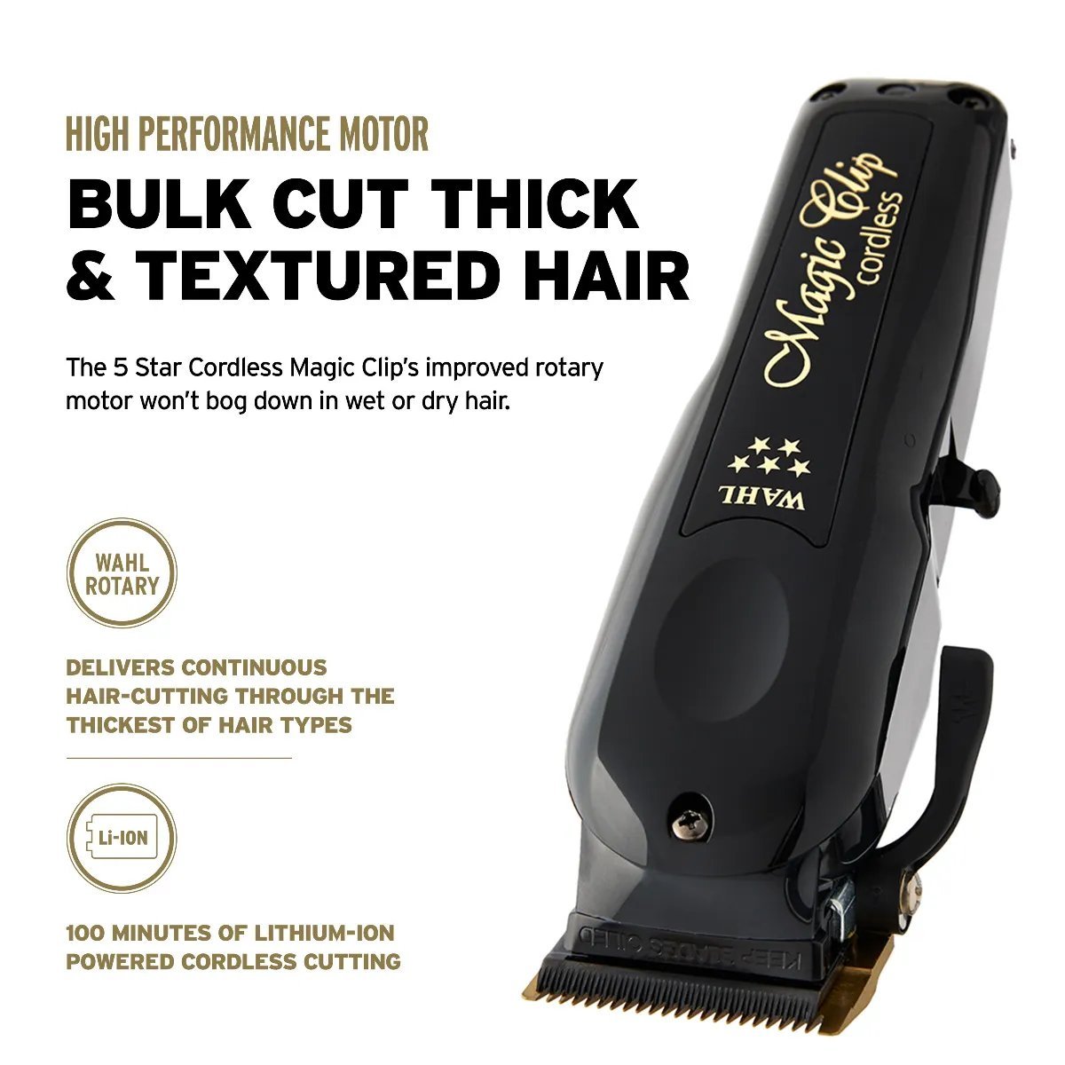 Wahl Cordless Barber Combo Black Magic Clip Clipper & Detailer Li Trimmer 3025397