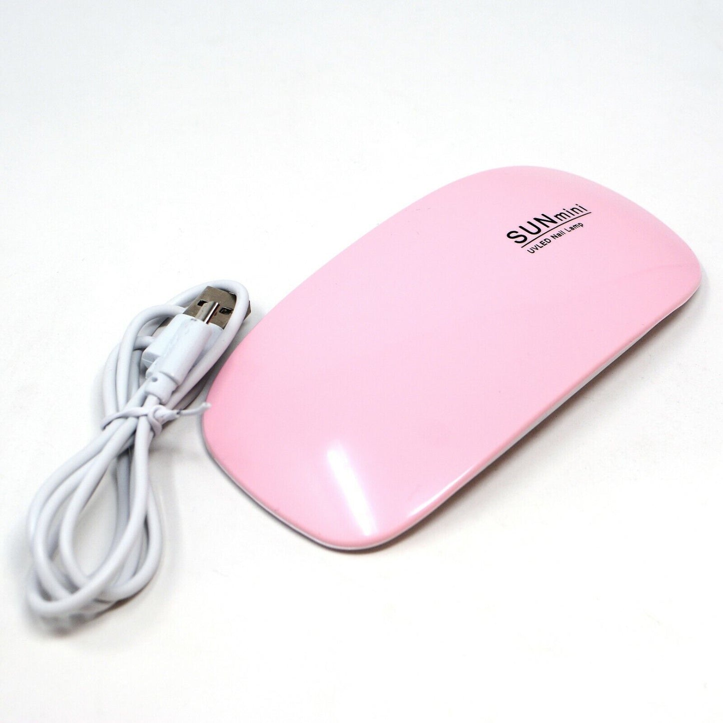 Nail Beauty Salon White & Pink Mini Folding Cordless USB Charging 6W Quick Dry Nail Dryer Portable UV Lamp