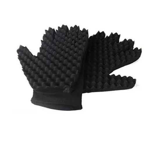 Double Side Sponge Glove Hair Twisting Curl Tool Brush - 1Pc