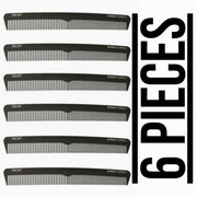 6 Pcs Dark Stag Professional Barber Comb 2 Clipper Hairdressing Hairdresser Comb