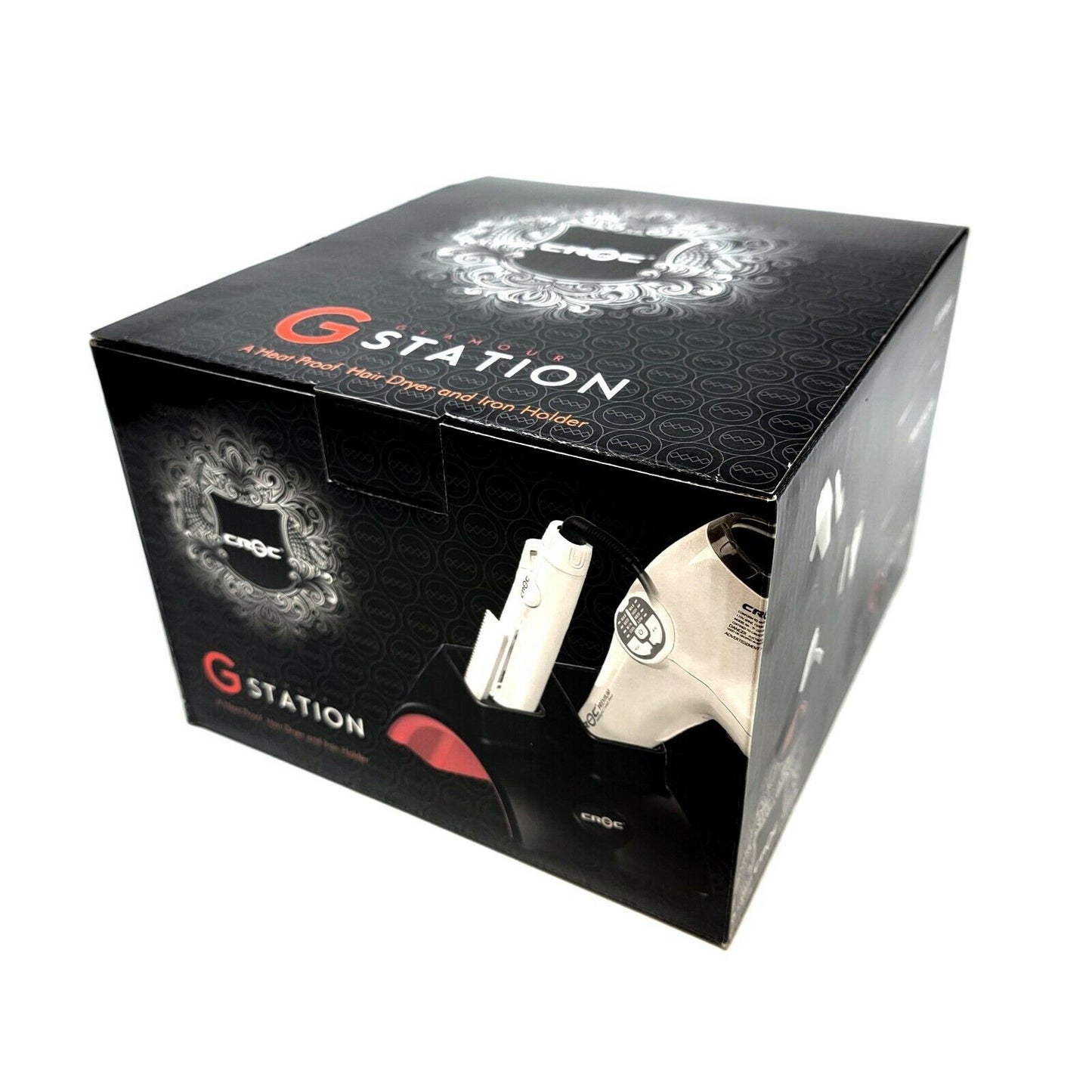 CROC G Station Hair Dryer & Flat Iron Holder box view