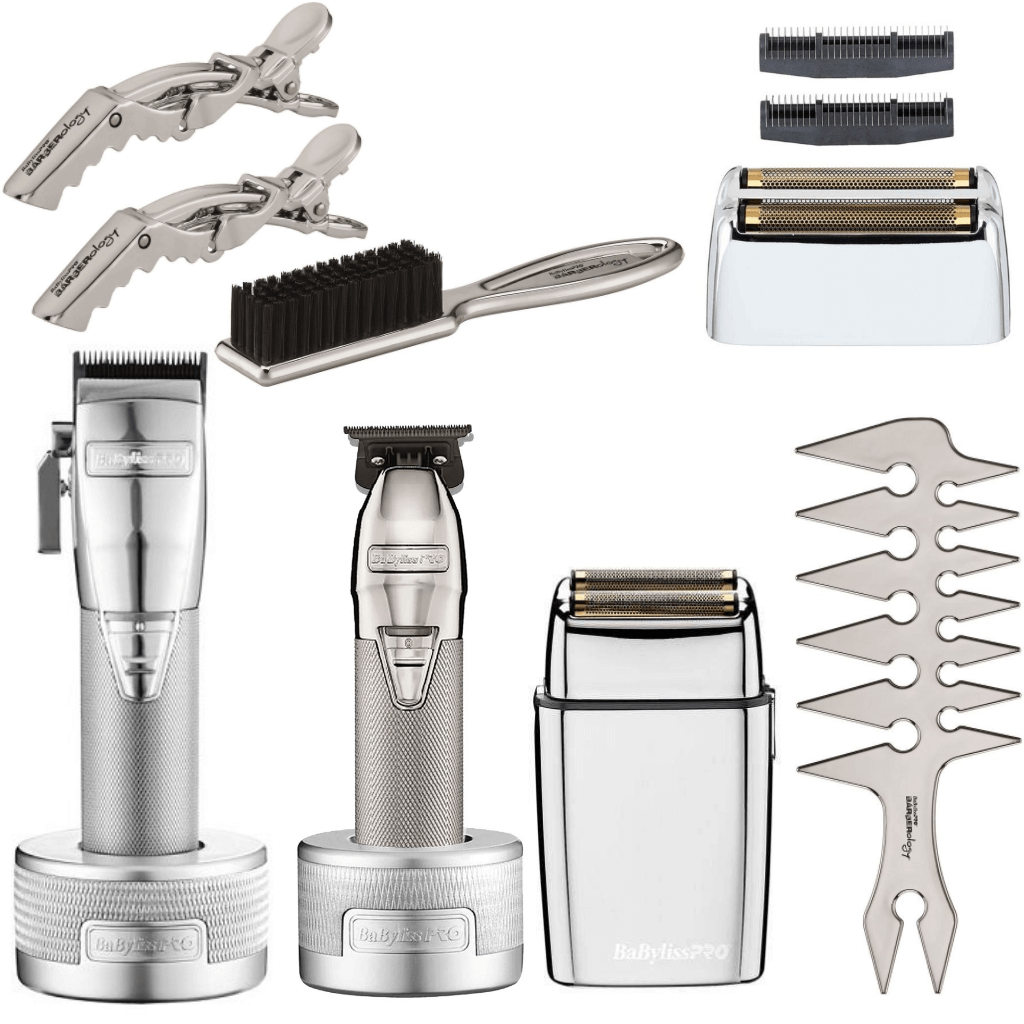 BaByliss PRO SILVER FX Skeleton Cordless Trimmer FX787S with Charger Base &  Cord Silver