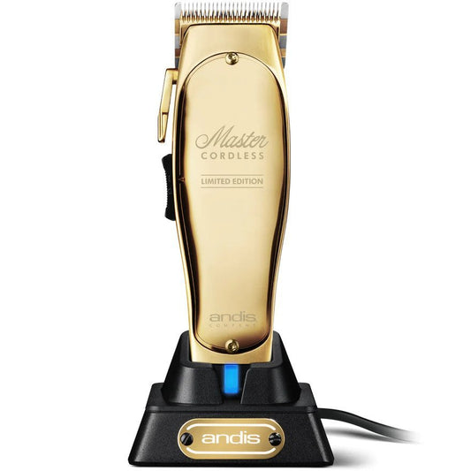 Andis Master Cordless Limited Gold Edition Clipper #12540 & GTX_EXO Cordless Trimmer #74100, #74150