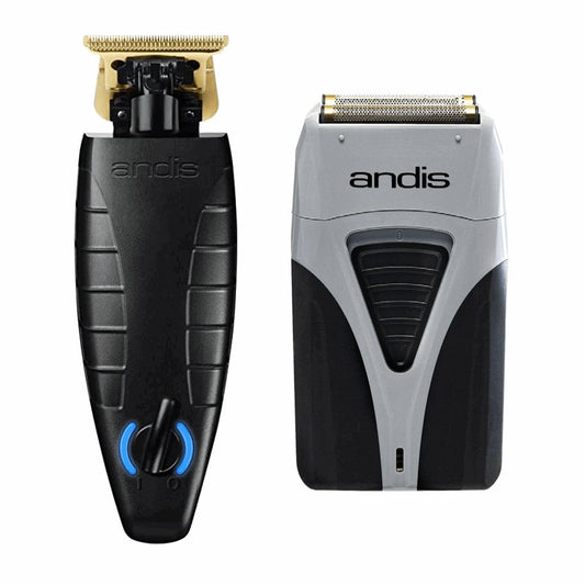 Andis GTX - EXO Cordless Li Trimmer #74150 & Cordless Titanium Foil Shaver TS - 2 #17255