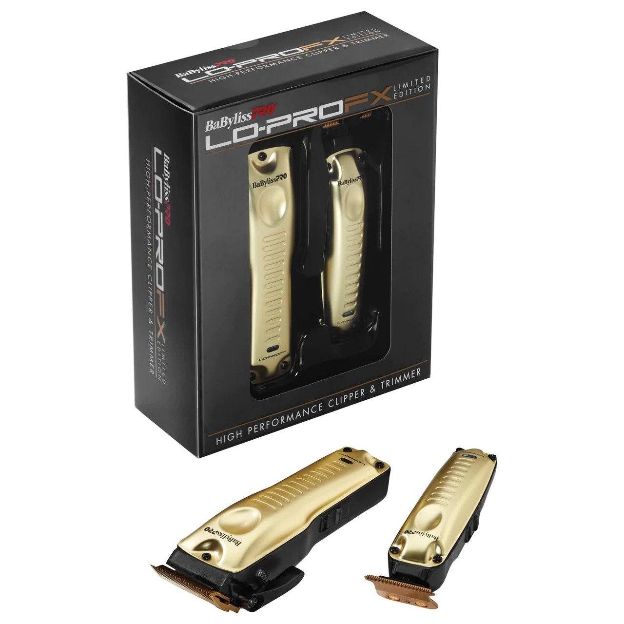 BaBylissPRO Gold LO - PROFX Clipper FX8010G & Trimmer FX707G2 & Double Foil Shaver FXFS2G Combo Set + 5 Pcs Free gift