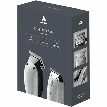 Andis Barber Combo Clipper & Trimmer 66615 + Cordless Titanium Profoil TS - 2 Shaver 17255