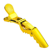 Gold-Plated Professional Crocodile Hair Clips 6pcs/pack