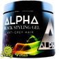 Alpha Hair Gel Powerful Hair Gel (Black, White , Blue , Anti Gray Hair) 16oz