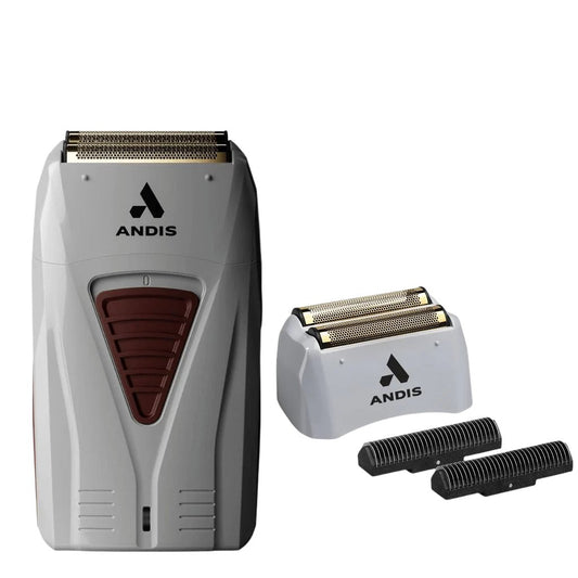 Andis ProFoil Lithium Titanium Cord/Cordless Shaver #17235 & PROFOIL Shaver Replacement Cutters and Foil