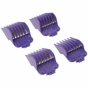 Andis Professional Master Dual Magnetic 4 Comb Set Large #01415 Designed For MBA, MC-2, ML, PM-1 And PM-4, Purple