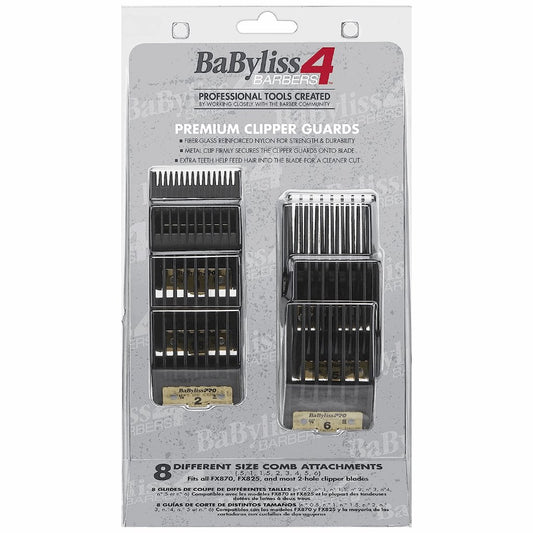 BaByliss 4 Barbers Premium Clipper Guards 8 Pcs Comb Set #FXPCG