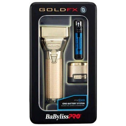 BaBylissPRO FXONE GOLDFX All - Metal Interchangeable - Battery Foil Shaver #FX79FSG