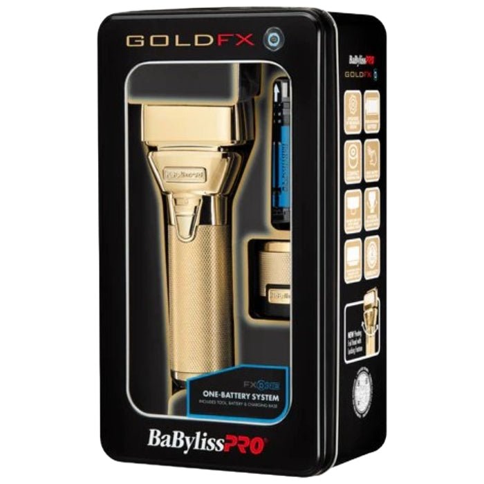 BaBylissPRO FXONE GOLDFX All - Metal Interchangeable - Battery Foil Shaver #FX79FSG