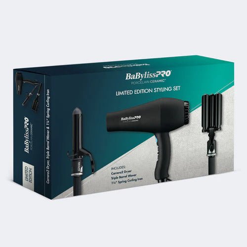 BaBylissPRO Dryer, Curling Iron & Triple Barrel Waver Set