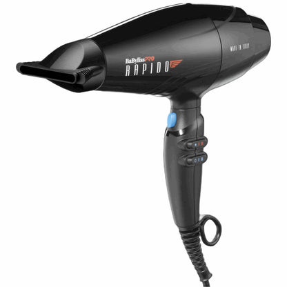 BaBylissPRO RAPIDO Blow Dryer 2000 Watts Black #BRAP1