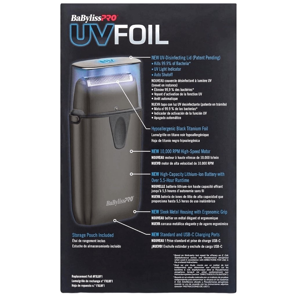 BaBylissPRO UV - Disinfecting Metal Single Foil Shaver #FXLFS1