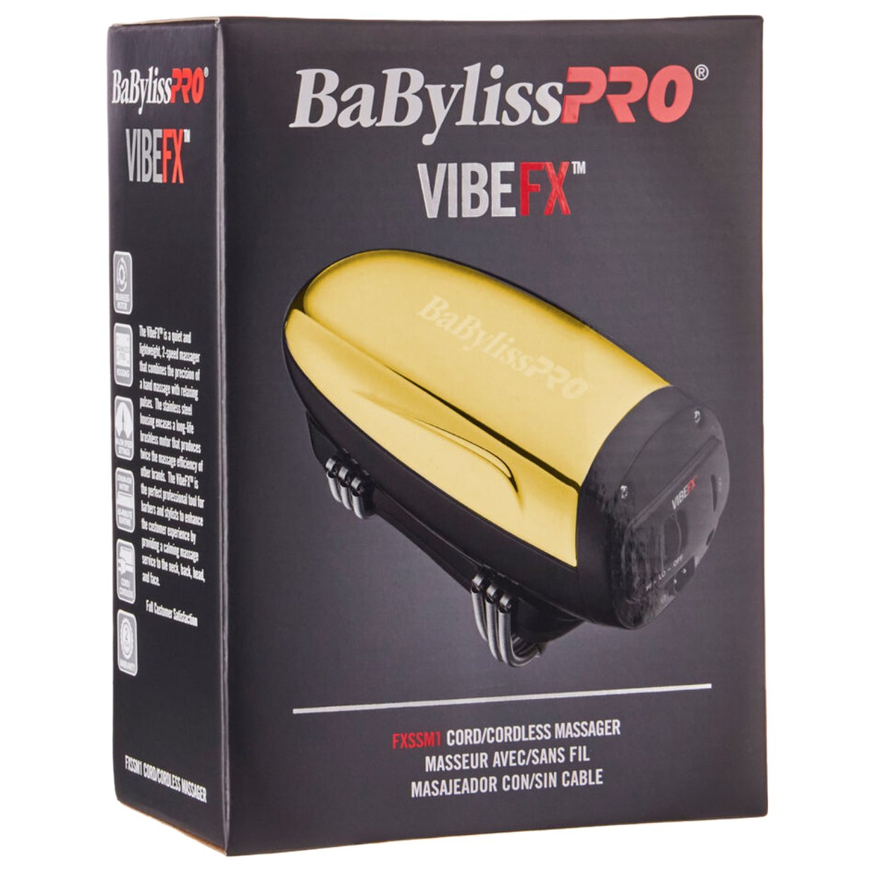 BaBylissPRO Vibefx Professional Cord/Cordless Massager FXSSMG "Gold" OR FXSSM1 "Silver"