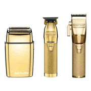 BaBylissPRO GOLDFX Cordless Clipper & Trimmer & Double Foil Shaver Barber bundle & Combo Set