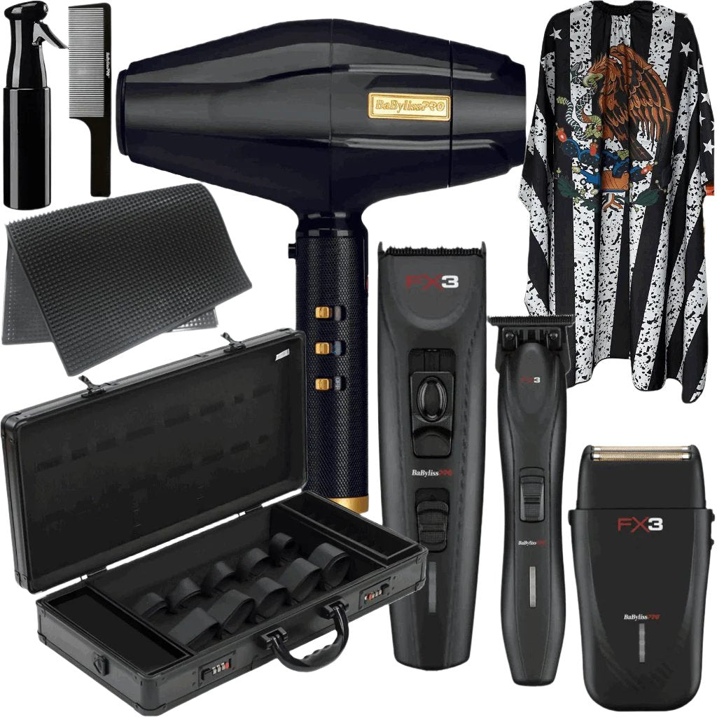 BaBylissPRO Black FX3 Professional Collection Bundle Set