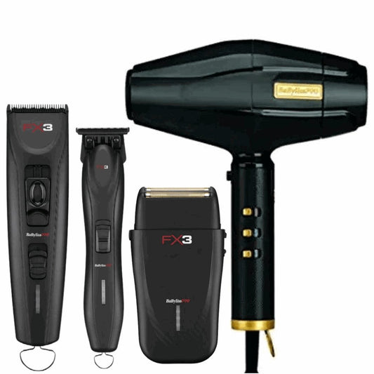 BaBylissPRO FX3 Collection Clipper, Trimmer, Shaver & Dryer