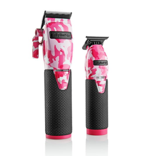 BaBylissPRO LIMITEDFX Collection Pink Camo Metal Lithium Clipper and Trimmer FXHOLPKCAMPK