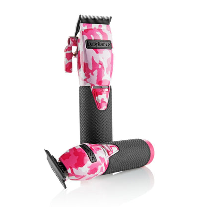 BaBylissPRO LIMITEDFX Collection Pink Camo Metal Lithium Clipper and Trimmer FXHOLPKCAMPK