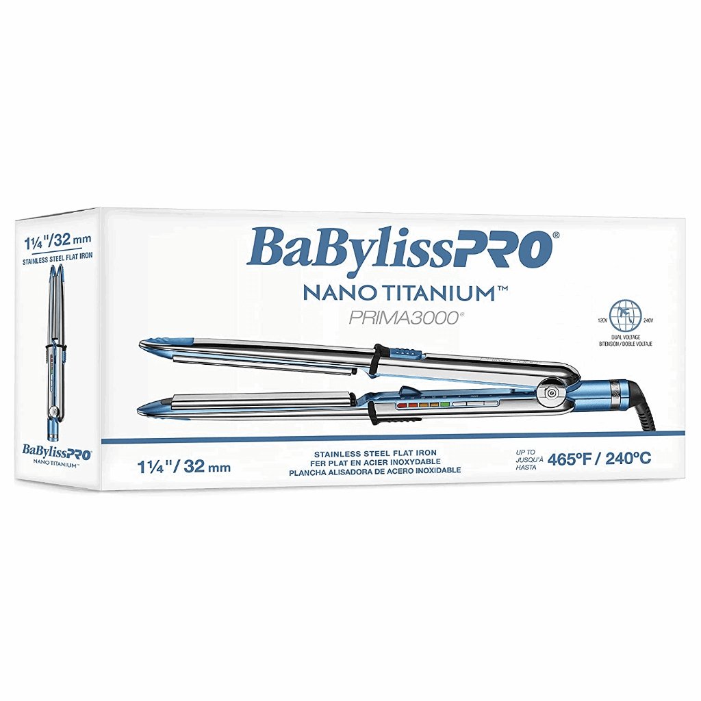 BaBylissPRO Nano Titanium Prima 3000 Flat Iron 1¼" #BNT3000TUC