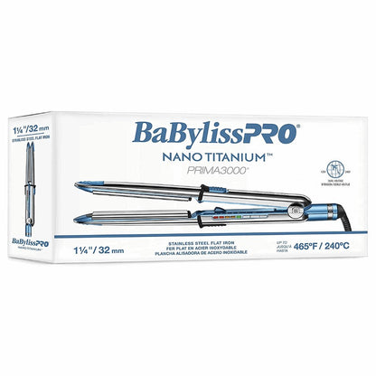 BaBylissPRO Nano Titanium Prima 3000 Flat Iron 1¼" #BNT3000TUC