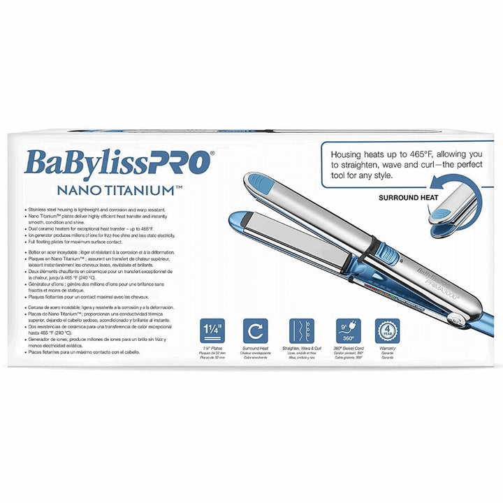 BaBylissPRO Nano Titanum Prima 3000 Flat Iron 1¼" #BNT3000TUC & Prima 2000 3/4" #BNT2000UC