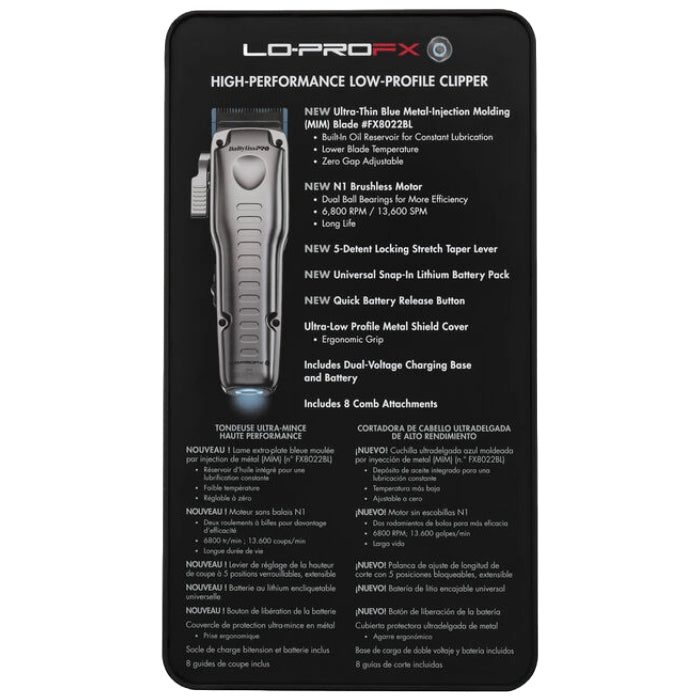 BaBylissPRO FXONE LO - PROFX High Performance Low - profile Clipper #FX829