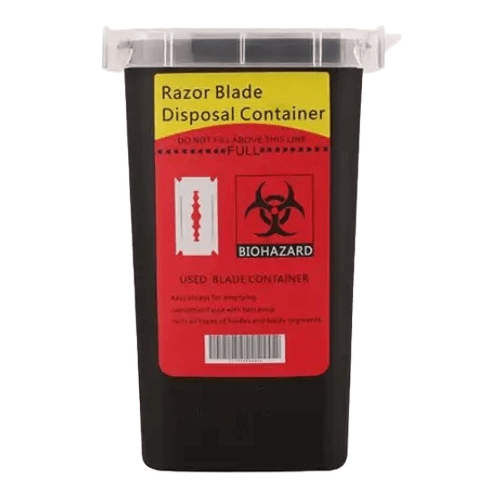 Barber Salon Razor Blade Disposal Container – Black